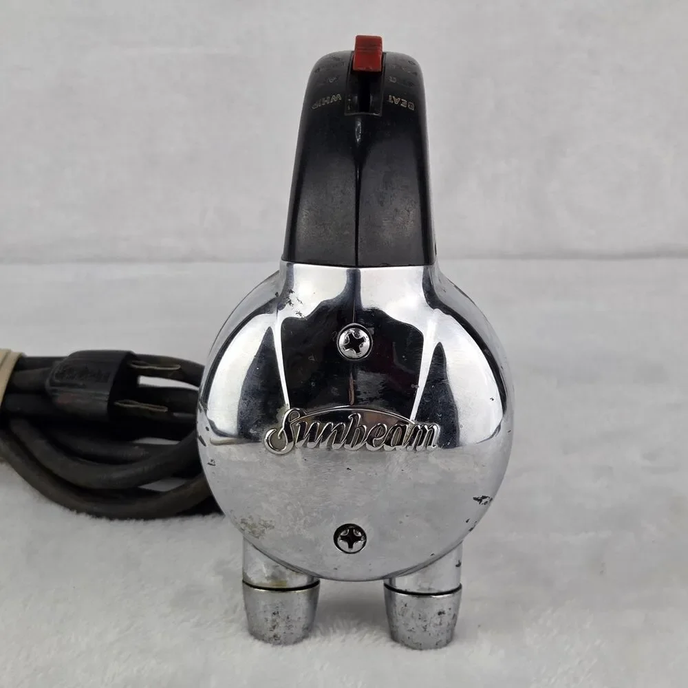 Vintage Sunbeam Mixmaster Junior Model JC Hand Mixer No Beaters Tested Works MCM